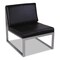 Alera Ispara Series 26.57 in. x 30.71 in. x 31.1 in. Armless Chair - Black Seat/Back, Silver Base